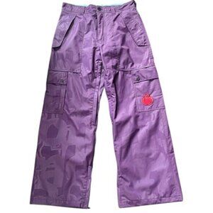 Nomis Purple Snowboard Ski Winter Pants Snap Cargo Pockets Adult Small